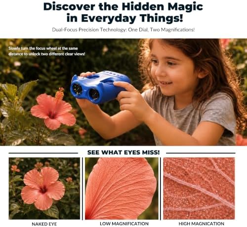 2-in-1 Kids Microscope & Telescope, STEM Science Explorer Toy Gift Age 5-10 - Image 4