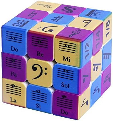 Speed Cube 3x3x3 Music Notes Design Magic Cube Puzzle,IQ Games Puzzles Relief Effec Gift Music Lovers Kids Adult Toys,5.6cm/2.2" - Image 2