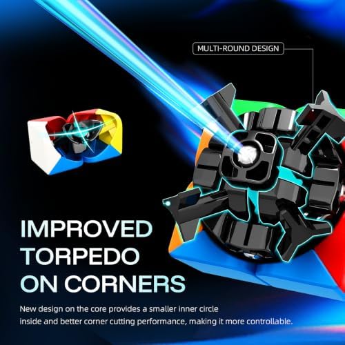 Moyu Meilong 2x2 Speed Puzzle Cube, Adjustable Elasticity with Stickerless Shape Moves Quickly and Smoothly, Brain Teasers for Kids & Puzzle Boxes Classic Game（Non-Magnetic - Image 3