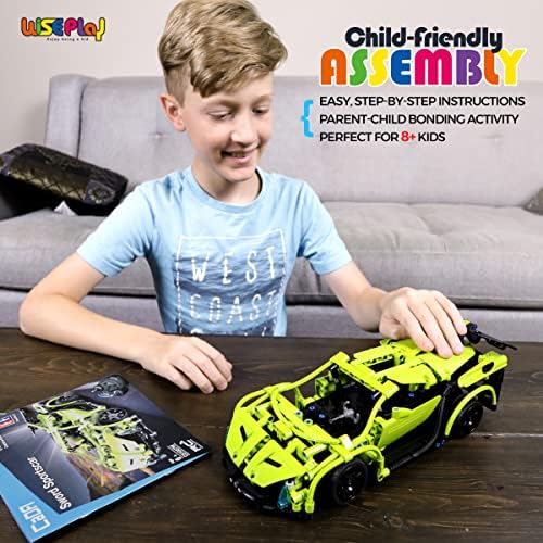 WISEPLAY Remote Control Car Building Kit, 453PCS Stem Toy for Kids Age 8-10, Great RC Car for 10-Year-Old Boys & Girls, Excellent Gift Idea - Image 2