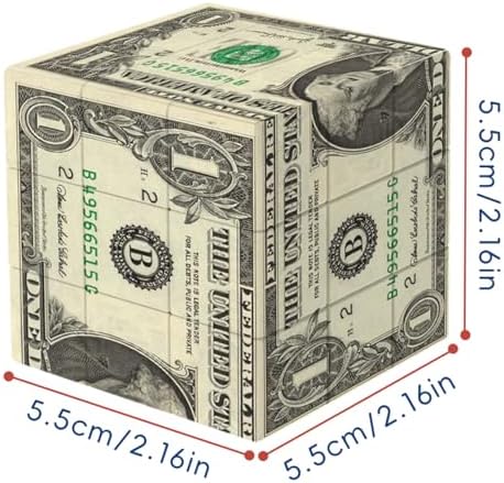 Dollar Cube 3x3 Speed Cube US Dollar Bill Magic Cube Money Design Educational Puzzles Toys - Image 3
