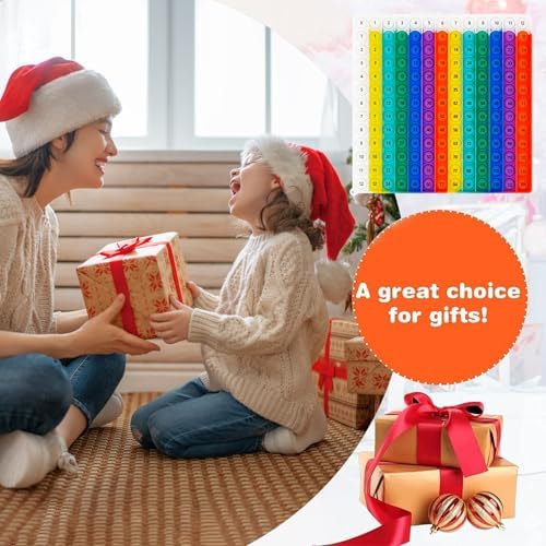 12x12 Multiplication Pop Chart, Interactive Math Sensory Toy for Kids - Image 5