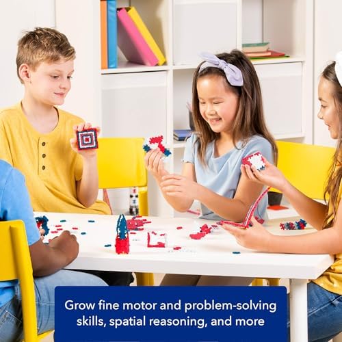 PLUS PLUS Patriotic Mix Tube - Mini Interlocking Building Blocks Set - Image 3