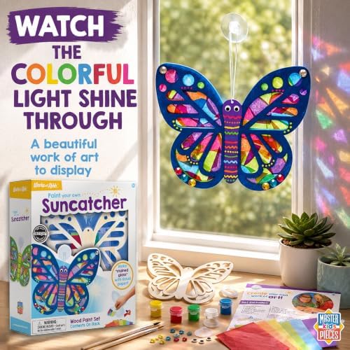 Works of Ahhh... Craft Set - Suncatcher Classic Wood Paint Kit - Premium Quality, Educational, and Fun Activity for Kids and Families - Great Gift Idea for Holidays, Birthdays, and Everyday Playtime - Image 4