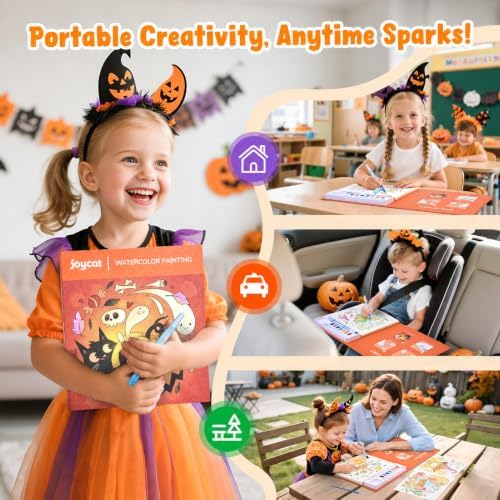 JoyCat Paint with Water Coloring Books for Toddlers (Halloween) - Image 2