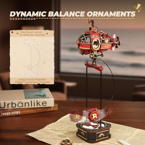 ROKR 3D Wooden Puzzle for Adults, Balance Toy Gravity Swing Deep-Sea Adventurer Model Kit, 219 pcs DIY Building Set, Unique Gift for Men and Women - Image 2