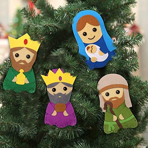 CiyvoLyeen Kids Sewing Kit Crafts – DIY Nativity Scene Christmas Ornament Sewing Set for Girls & Boys Beginner Craft Kit for Kids - Image 6