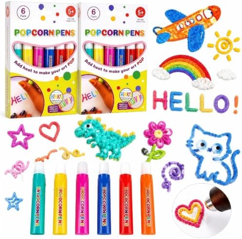 6-Color 3D Puffy Pens, DIY Art Set for Kids 6+ by Unknown