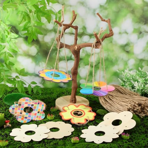 DoubleFill 24 Pack Bird Feeder Craft Kits for Kids Ages 3-8 Bird Feeder Craft Kits with Stainless Steel Bowls DIY Kids Crafts Wooden Art Painting Outdoor Bulk Toys for Children VBS Crafts - Image 4