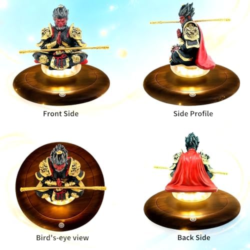 Levitating Display, 360°Magnetic Levitation Rotating Base Black Myth Floating Decor with Touch LED Light Magnetic Floating Display Kit & Figure Stand for Collectibles, Kids, Adults - Image 6