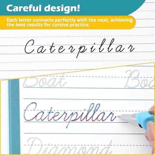 Grooved Cursive Handwriting Workbook for Kids-Reusable Magic Practice Book - Image 2