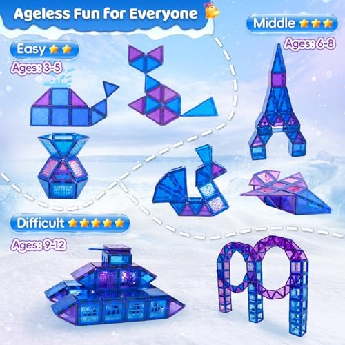 MAGBLOCK 102PCS Magnetic Tiles Building Blocks Set Strong Magnets - Image 2