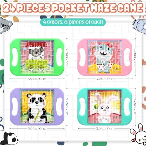 JellyArch 24 Pcs Mini Maze Puzzle Bulk for Kids Maze Cubes, Classical - Image 2