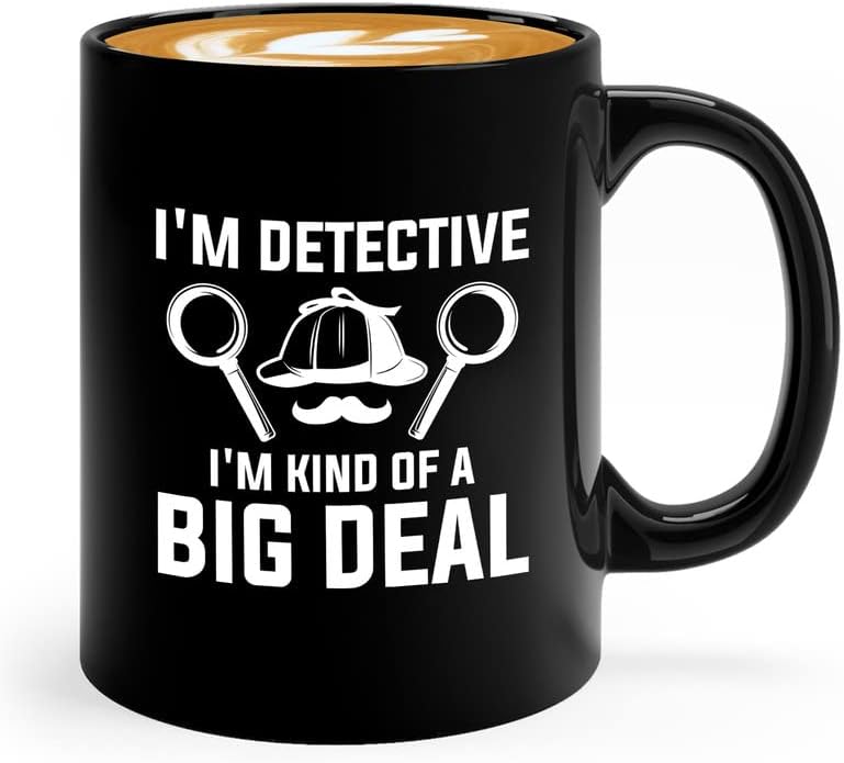 Detective Coffee Mug 11oz Black - I'm Detective - Private inverstigator Public investigator enigmatic person police training gift by Unknown