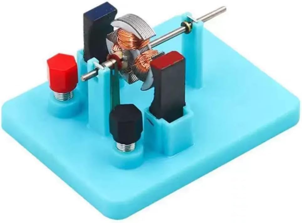 1Pc Blue DIY DC Simple Electrical Motor Assemble KIT,Small in Size and Light in Weight,STEM Science Lab Educational Physics Learning Experiment Ornaments for Electrical Motor,Learning and Education by Rosojodg