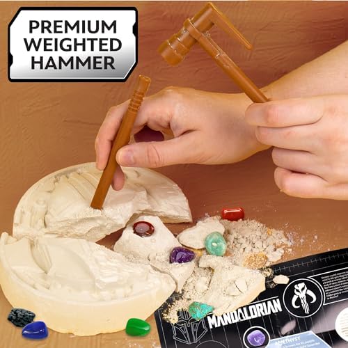 STAR WARS The Armorer Gemstone Dig, Reveal 8 Real Gemstones Inside The Armorer's Helmet, Including Amethyst, Quartz, Red Agate, Toys, Science Kits for Kids Age 8-12, Excavation Toys - Image 6