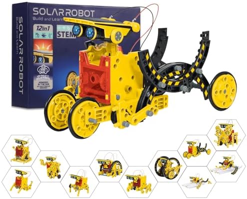 AESGOGO STEM Projects for Kids Ages 8-12, Solar Robot Science Building Kits, Birthday Gifts for 8 9 10 11 12-16 Year Old Boys Girls Teens, Robotics Powered by Sun or Battery(Not Include). by AESGOGO