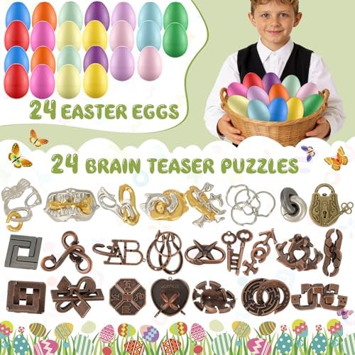 Mytothfy 24 Pcs Brain Teaser Puzzles for Adults Teens - Metal Puzzles 3D Puzzle Game Toys for Adults Teens - Unlock Interlocking Puzzle Adult IQ Education Smart Toys - Image 2
