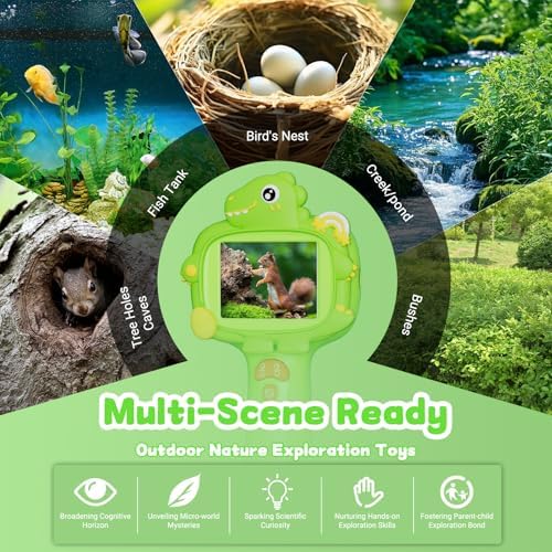 Kids Borescope Camera with Light, STEM Educational Toy, Green - Image 3