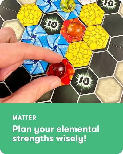 SimplyFun Matter Board Game – Area Control Strategy Game for Teens and Adults Ages 10+ – Includes Game Board, 92 Element Tiles, 56 Elementals, 14 Matter Tiles, 4 Player Screens, 2 Bags – 2-4 Players - Image 2
