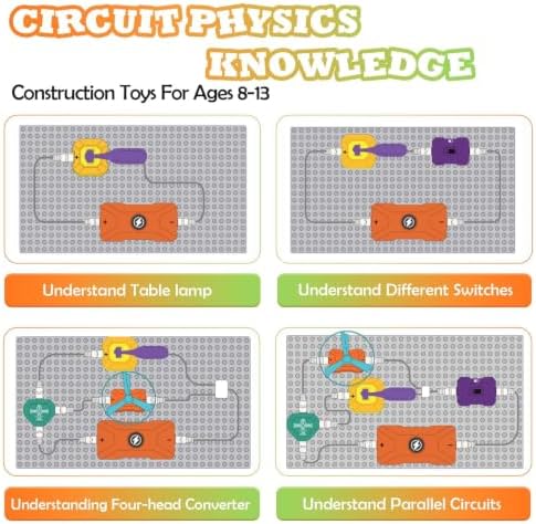 2-in-1 STEM Kit for Kids 3+, 218 Pcs Circuit & Car Building Set - Image 2