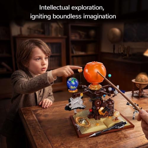 Spinning Solar System Space Building Kit with Rotating Planet Model - Image 2