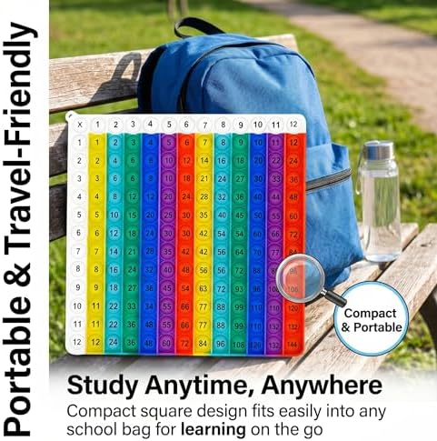 Multiplication Learning Board, 12x12 Multiplication Tables, Push Bubble Sensory Classroom & Home Learning Multiplication Chart Tool，Fidget Game for Teachers to Create a Variety of Math Operations - Image 5
