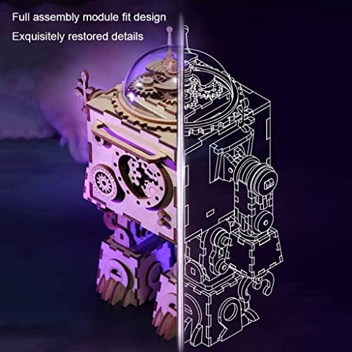 Musical Boxes Mechanical Music Box Wooden Jigsaw Music Boxes Robot Model Christmas Birthday Best Gift for Boys and Girls Over 14 Years Old Best Gift - Image 6