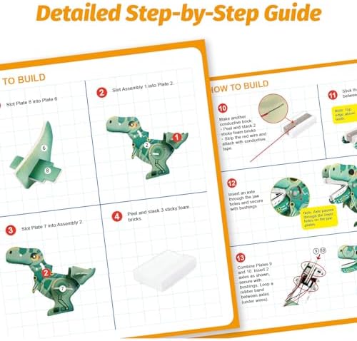 Playnovate Metal Detecting Dino STEM Kit | Electronics Circuit Science Toy for Kids | Light & Sound | Includes QR Engineering Tutorials | Birthday Gifts for Boys & Girls Age 8,9,10,11,12 Years - Image 5