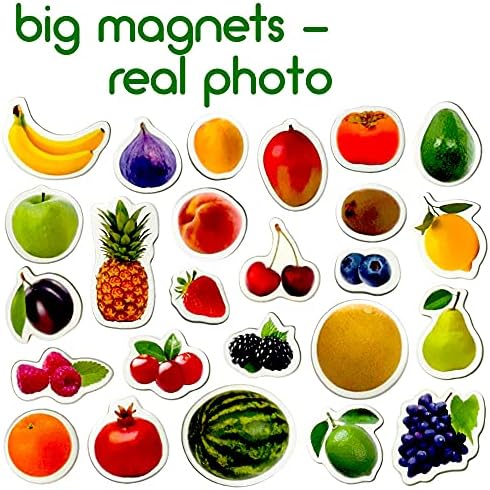 Fridge Magnets for Kids – Big 25 Fruit & Berries - Learning Toy - Image 3