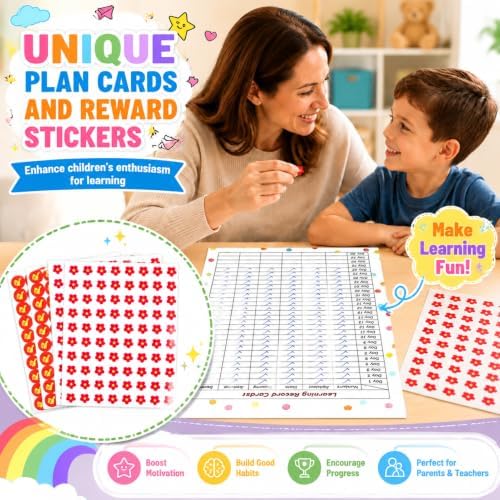 Vodolo 4 Pack Magic Grooved Writing Practice Books for Kids,Reusable Handwriting Practice with Pen,Pencil Grisp and Learning Schedule,Pecfect Tracing Copybook for Kindergarten Preschool Age 3-8 - Image 6