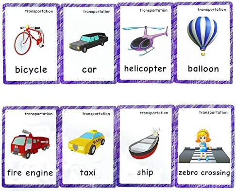 SANTSUN Set of Transportation Flashcards for Toddlers(22 pcs)| Kids Vocabulary Picture Montessori Pocket Cards | Perfect for Preschoolers & Kindergarteners, Teacher/Autism Therapists Tools - Image 7