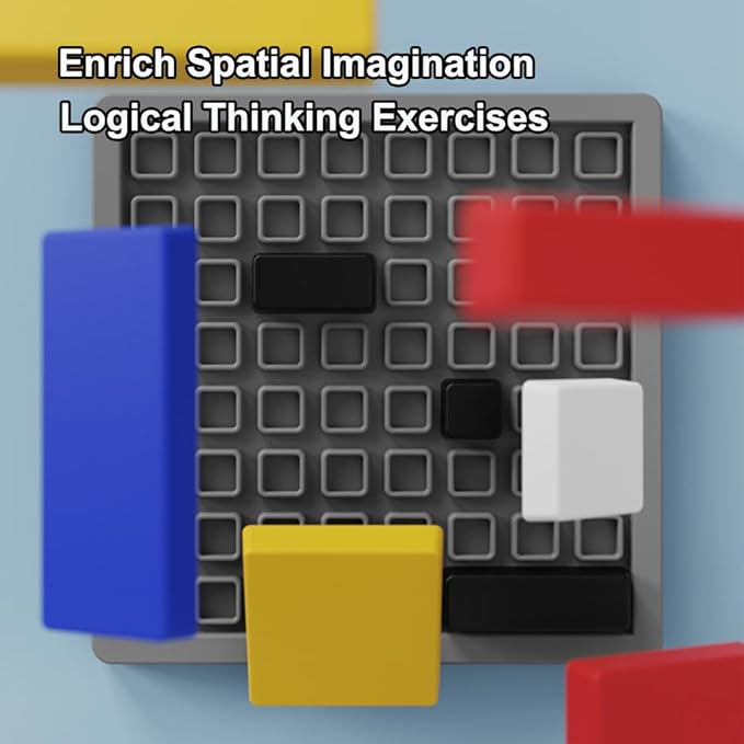 Logic Puzzle Brain Teaser Game for Kids & Adults, 88 Challenges 4 Difficulty Levels, Portable Design for Brain Training (2pcs)