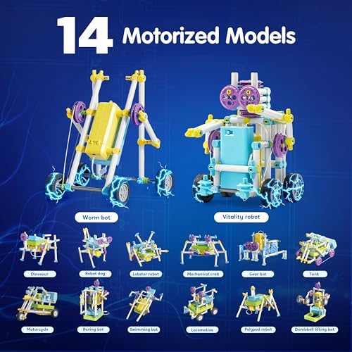 JOVA Klever Kits 36-in-1 Motor Robotic Kits, Make Your Own Kids Craft Kits Educational STEM Toys for Ages 8-13 Boys and Girls, Science Gifts for 8 Years Old - Image 2