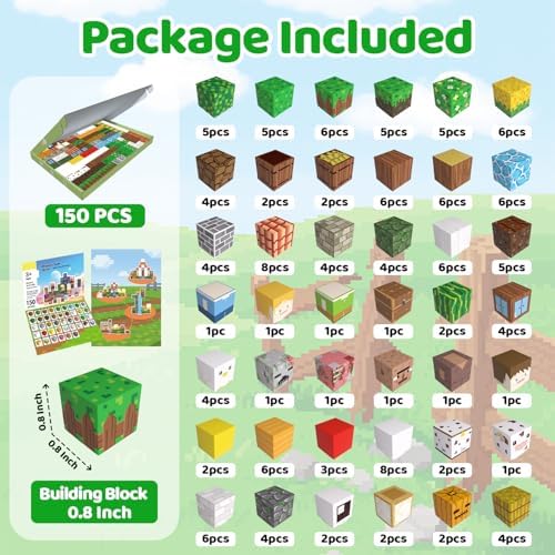 Magnetic Blocks, 150PCS Light Up Building Cube Toys Gifts for Kids - Image 2