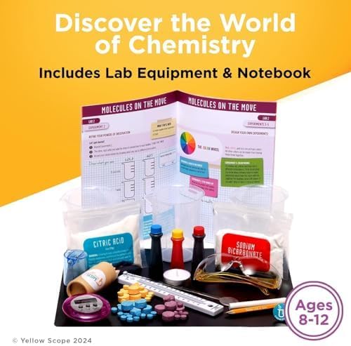 Yellow Scope Chemistry Kit, Science Experiment for Girls & Boys, STEM Activities for Kids Ages 8-12, Beakers & Bubbles Foundation Chem Set - Image 2