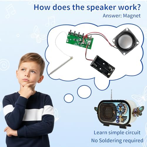 DIY Wooden FM Radio Kit, Build Your Own Functional Radio, STEM Engineering Project with Pre-Assembled Circuit Board, Hands-On Electronics Learning Kit, Creative DIY Gift for Teens, Students & Makers - Image 2