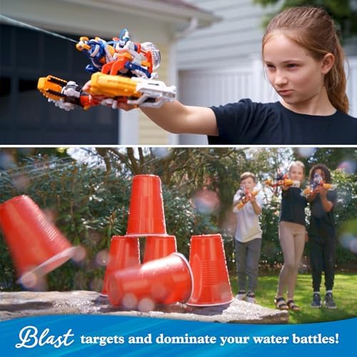 Thames & Kosmos Mega Cyborg Hydro Blaster STEM Experiment Kit, Toy of the Year Finalist - Build a Wearable Hydraulic-Powered Water Toy & Gripper, Shoots Water Up to 20 Feet, Transforms Into 5 Models - Image 6