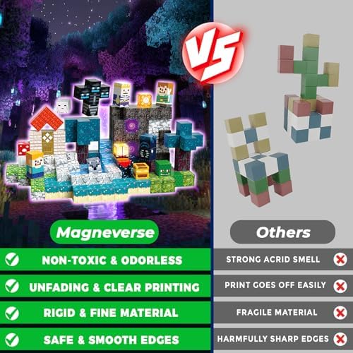 200 PCS Magnetic Blocks - Light Up Magnetic Building Blocks for Kids, Magnet Cubes Stacking for Boys Girls, STEM Montessori Sensory Toys Ages 3 4 5 6 7 8 9 10 11 12 13 Birthday Gifts - Image 5
