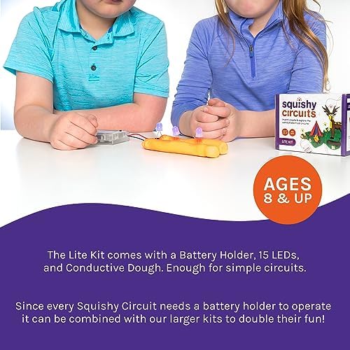 Squishy Circuits Lite Kit - Add-On Kit with an Additional Battery Holder - Explore Electrical Circuits with Play Dough - STEM Science Kits for Ages 8-12 - Used in Homes, Classrooms, and More! - Image 4