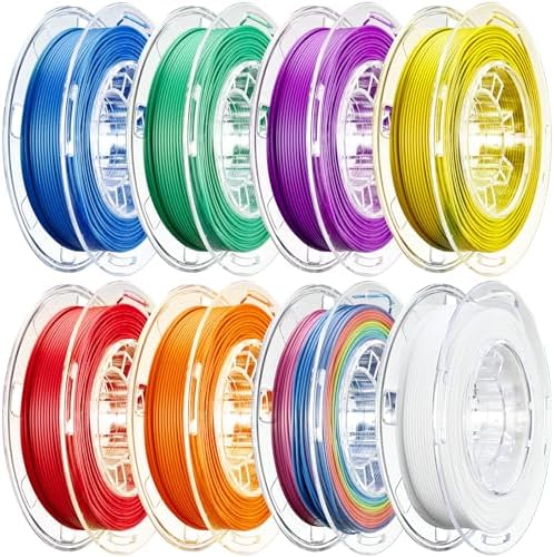 AOSEED PLA Filament Set 1.75mm (±0.02mm), 8-Pack, 200 g (0.44 lb) per Spool by AOSEED