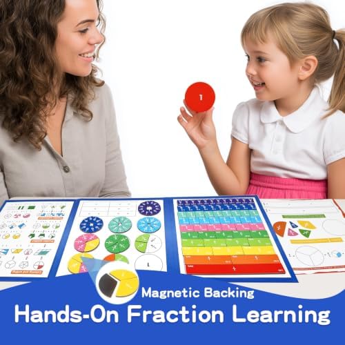 Magnetic Fraction Puzzle Set, Fraction Tiles, Math Manipulatives - Image 3