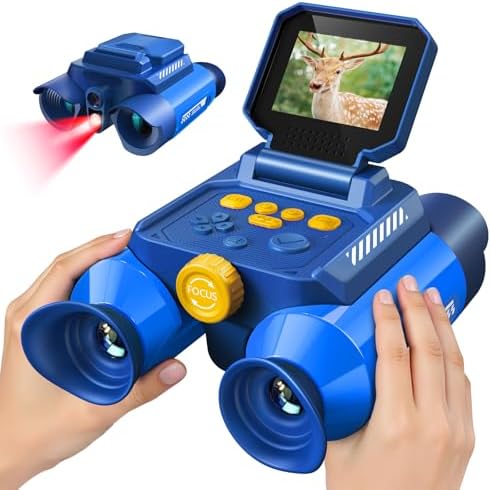 Acoath Binoculars for Kids with Night Vision Camera, Kids Telescope, 10X Optical Zoom, Magic Adventures Telescope Toys Gifts for Age 3, 4, 5, 6, 7, 8, 9, 10+ Years Old Boys Girls by Acoath