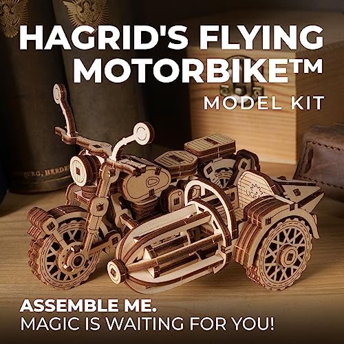 UGEARS Hagrid's Flying Motorbike™ 3D Puzzle - Wooden Model Kit for Adults to Build - Mechanical Bike Motorcycle Making Kit - 3D Jigsaw Puzzle Wood Vehicle - Harry Potter™ Collection DIY Brain Teaser - Image 5