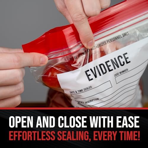50-Pack Evidence Bag Prop Kit | Includes Classic Paper & Clear Plastic Bags | Authentic Supplies for Any CSI or Detective Party - Image 6