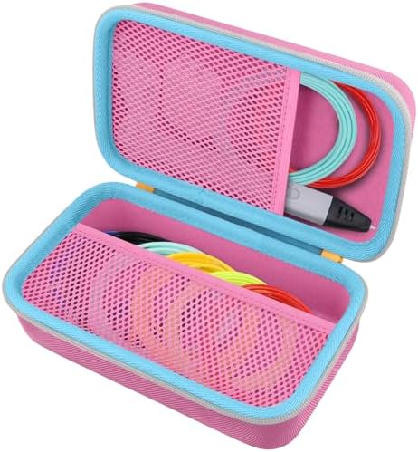 co2CREA Storage Case for 3D Printing Pen Set, Pink Case + White Zipper by co2CREA