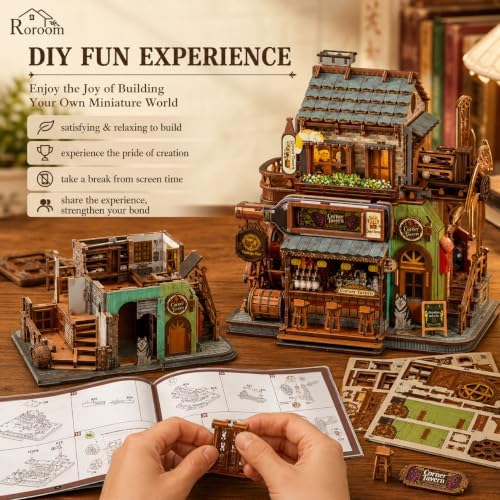 Roroom Mechanical 3D Wooden Puzzles for Adults, 485pcs Wood Building Kit - Image 5