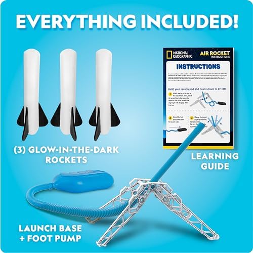 National Geographic Glow in the Dark Air Rocket Launcher Toy for Kids 8-12 - Image 5