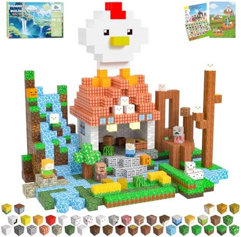 Magnetic Blocks, 150PCS Light Up Building Cube Toys Gifts for Kids by SSAWER