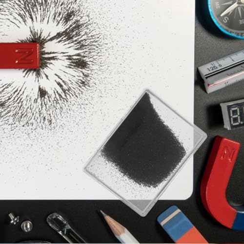 Toddmomy 5pcs Iron Filings Magnetic Field Demonstrator Box for Physics Classroom Science Experiments Educational Teaching Tools for Magnetism Studies and Visual Learning Aid - Image 3